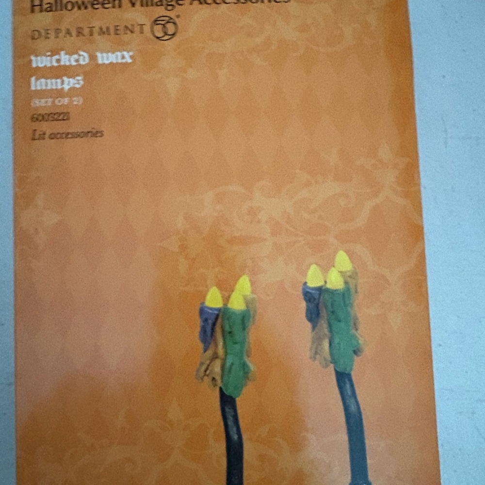 Department 56 Wicked Wax Lamps - Yellow and Black